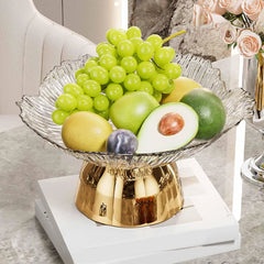 Obstschale mit Sockel – Modernes Design – 24x12 cm Display