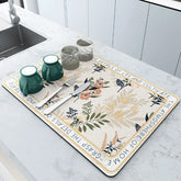 Absorbierende Diatomit Abtropfmatte, Farbe: Blau, Grösse: 50x60CM, klassischer Stil