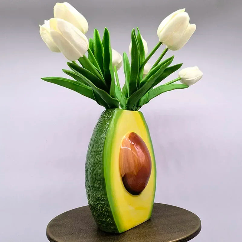 Avocado Vase – Modernes Keramikdesign – Tischdeko