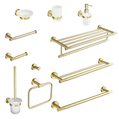 Badezimmer Hardware Set – Gebürstetes Gold – Wandmontage