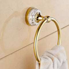 Badezimmer-Set – Gold Zinklegierung – 60cm