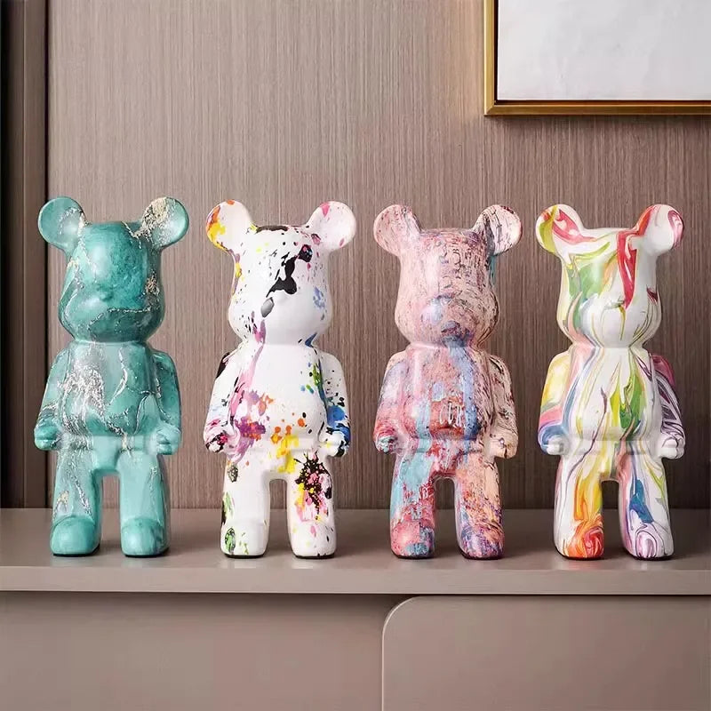 Bär Harz Skulptur – Amerikanischer Stil 28cm Deko