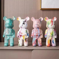 Bär Harz Skulptur – Amerikanischer Stil 28cm Deko