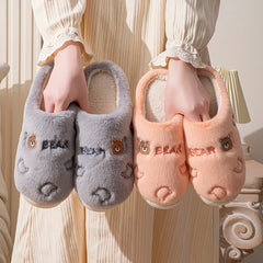 Rutschfeste Baumwollpantoffeln in Flanell, Farbe: Weiss, Schuhgrösse: 40-41, Boho Stil