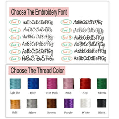 Besticktes Handtuchset aus Baumwolle-Polyester in Hellblau mit personalisiertem Namen