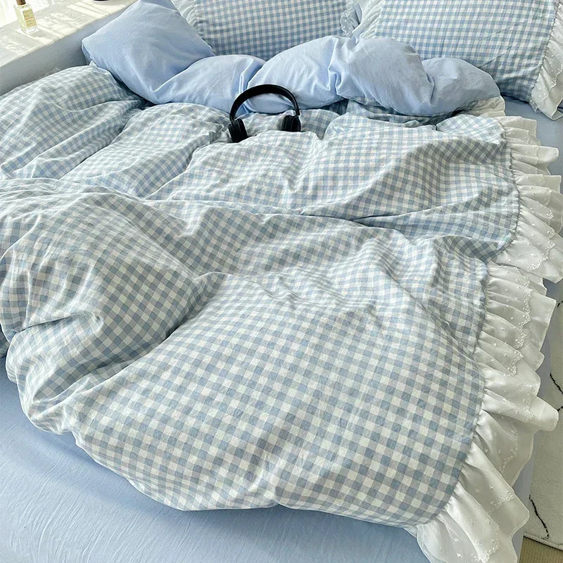 Bettwäsche-Set – Koreanische Spitze, Doppellagig – Mikrofaser