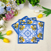 Blaue Spitzeservietten – Bedruckt 20 Stück