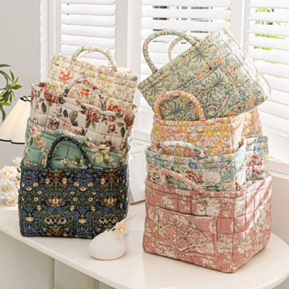 Boho Stoffaufbewahrungskorb – Gepolstertes Design