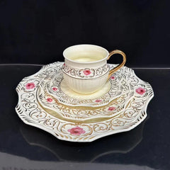 Bone China Kaffee-Set – Europäisch Handbemalt 1.0L