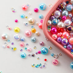 Bunte Perlharze – Elegantes Halb-Rund Design