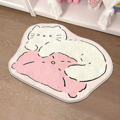 Bunter Cartoon-Teppich aus Acryl, Grösse 40x60 cm, für Badezimmer