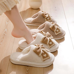 Damen Baumwoll Hausschuhe – Plüsch Komfort – Winter Innen