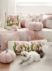 Dekokissenbezug – Gestickter Polyester Quadrat (45X45CM)