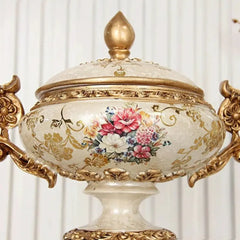 Dekorative Harzvase - Vintage-Stil - 30x21x28cm