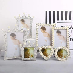 Dekorativer Bilderrahmen – Perlen & Diamanten – 7” Tisch