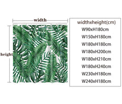 Duschvorhang aus Polyester mit Aquarellblumen-Design, Farbe: 3508060970, Grösse: 180x200 cm, nordischer Stil