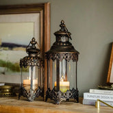 Eisen-Glaskerzenhalter – Marokkanischer Stil – Hängend