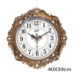 Europäische Wanduhr – Vintage Harz – 40cm Nadel Design