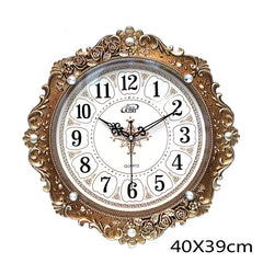 Europäische Wanduhr – Vintage Harz – 40cm Nadel Design