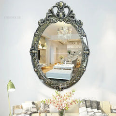 Europäischer Retro Spiegel – Hochdichteplatte – 60x40cm Luxus