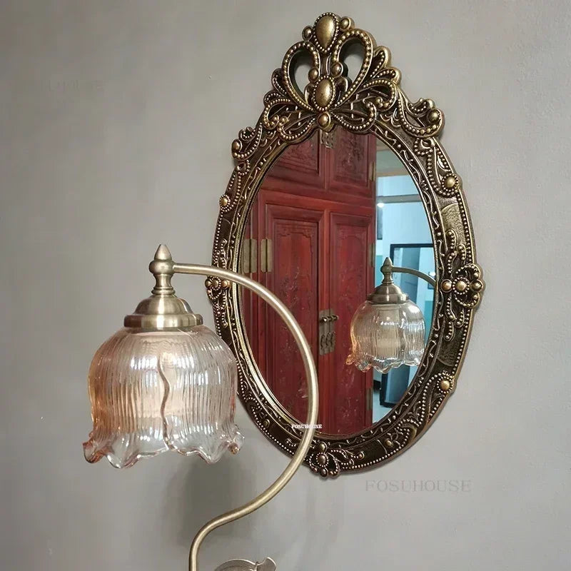 Europäischer Retro Spiegel – Hochdichteplatte – 60x40cm Luxus