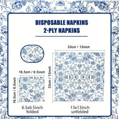 Florale Cocktail-Servietten – Frühlingsblumen – Hochzeiten/Partys