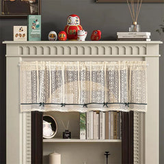 Gehäkelte Vorhang Valance – Rustikale Jacquard 100% Polyester