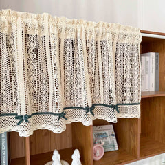 Gehäkelte Vorhang Valance – Rustikale Jacquard 100% Polyester