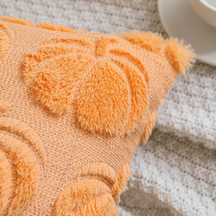 Geometrische Plüsch-Kissenbezüge aus 100% Polyester, Farbe: Weiss, Grösse: 50x50 cm