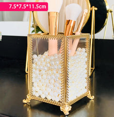 Glas Make-up Organizer – Gold Design 7.5x11cm