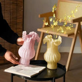 Glasvase – Faltenrock Stil – Tischornament