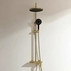 Gold-Duschsystem – Messing-Design – Höhenverstellbar