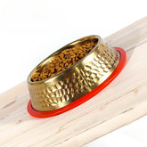 Goldbeschichteter Napf – Edelstahl Design – Grosses Volumen