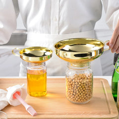 Goldener Edelstahltrichter – Weitmund, Mason Jars