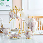 Nordisches Teekannenset – Keramik Handmade mit Goldeinlage