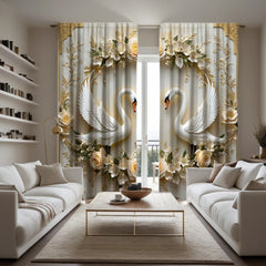 HD Digital Blumen Vorhang – Pastoral Poly – 132x160cm