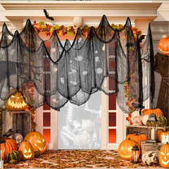 Halloween Gaze - Schwarzes Tuch Design - 76x183cm