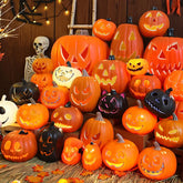 Halloween LED Kürbislampen – Festliche Deko – Veranda