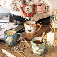 Handbemalte Keramiktasse – Koreanischer Stil – 350ml