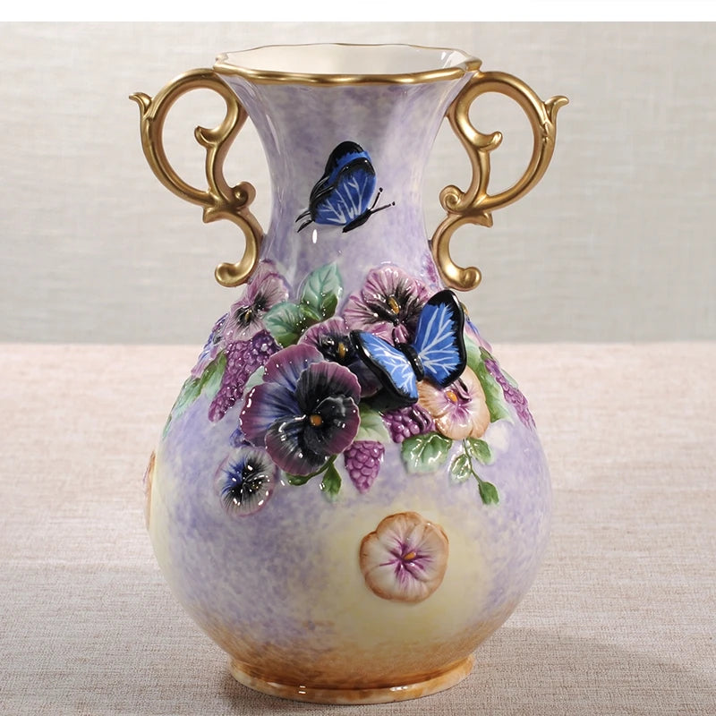 Handbemalte Vase – Moderne Keramik – 19.6x18x27.8