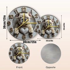 Haustieruhr – Metall Design – 20cm & 30cm