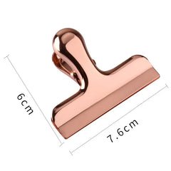 Binder-Clip – Roségold-Metall – 7.6x6cm