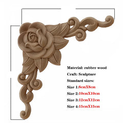 Holzapplikation geschnitzt – Retro-Nostalgie – Versch. Grössen