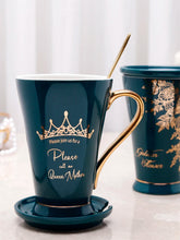 Zodiac Keramikbecher - Rosa Marmor Design, 400ml