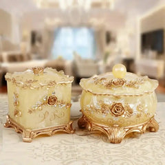 Europäische Zahnstocherbox – Elegantes Harz – Haushaltsaufbewahrung