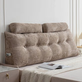 Rechteckiges Queen-Keilkissen aus Polyester in roten Fleece mit Grösse 100x50x20 cm