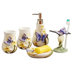 Keramik-Badezimmer-Set – Elegantes 5-teiliges Design