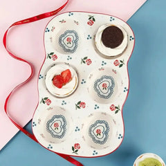 Keramik-Eierhalter – Nordic Kirschen – 30x19x4cm