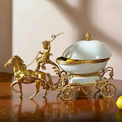 Keramik & Emaille Deko – Handmade Blau Kupferwagen