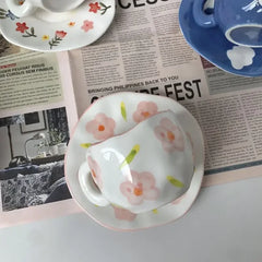 Keramik Kaffee Set – Handgefertigtes Porzellan, Spülmaschinenfest